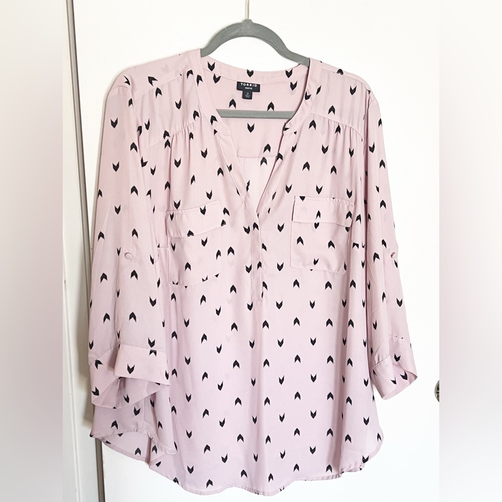 Torrid Harper pullover 3/4 sleeve blouse
